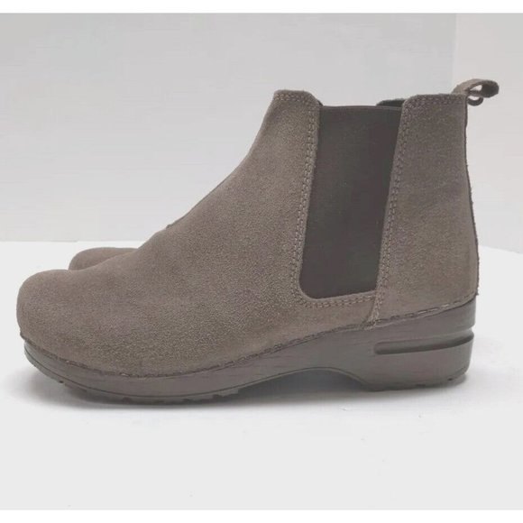 Sanita Taupe Suede Ankle Booties - Picture 3 of 12
